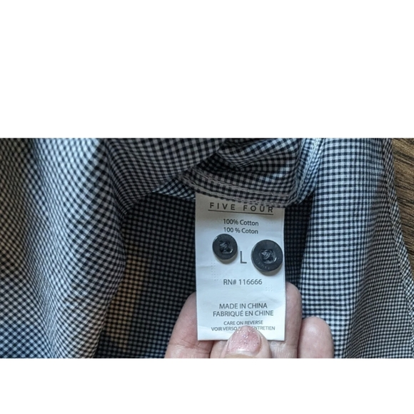 Five Four Poggy The Man Men's Long Sleeve Button Down Shirt Check Print Sz Large - Picture 12 of 16